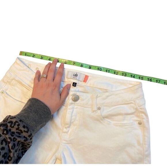 Cabi White Jeans Slim Boyfriend Style 5171 Size 4 Cotton Blend Minimalist Skinny - Picture 6 of 10